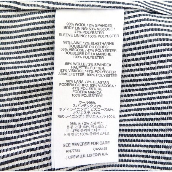 NEW! J.Crew Schoolboy Blazer Wool Blend Navy Blue SZ 6 - Picture 14 of 14